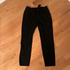 RW & CO Black Tie-Waist Dress Pants